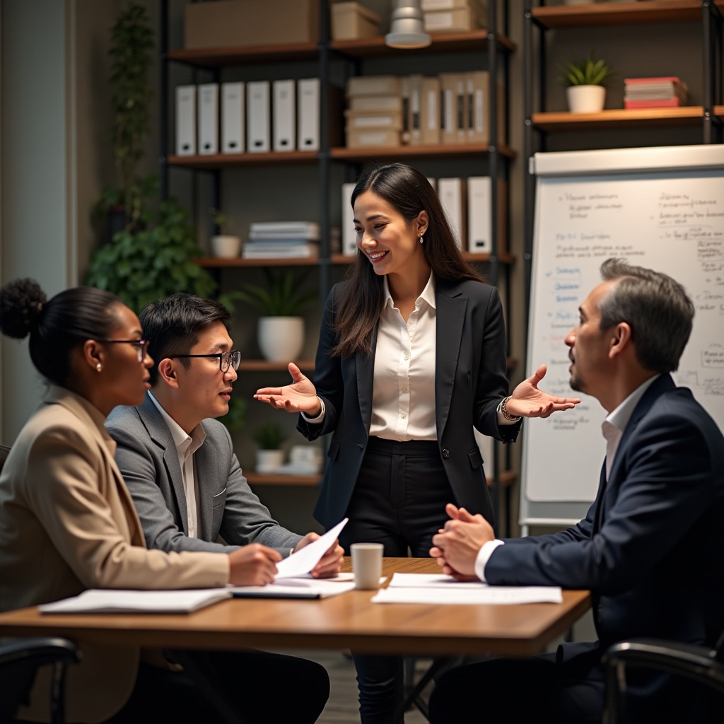 Discuții cu echipa despre provocările administrative